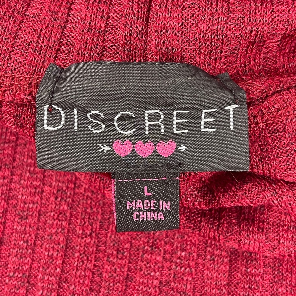 Discreet Ribbed Knit Cowl Neck Fit-and-Flare Dress/Tunic Large - Picture 4 of 8
